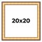 20x20 Traditional Gold Picture Frame - UV Acrylic, Foam Board Backing, Hanging Hardware